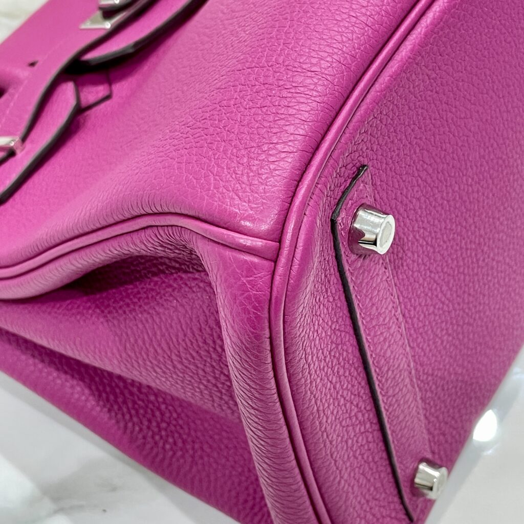 鮮やか発色レザーの補修｜エルメス バーキン《ローズパープル》の修復👜