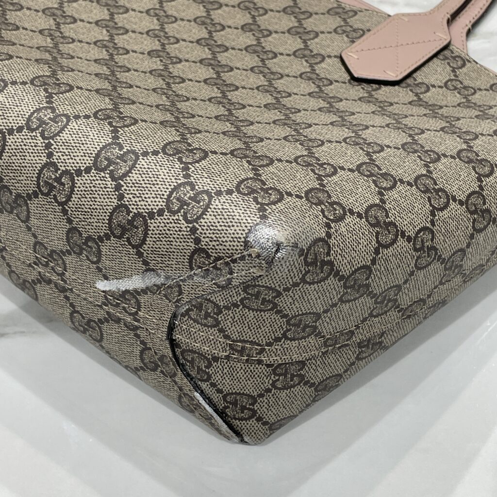 グッチ GGスプリーム トート👜角スレ補修と柄再現で美しく復活✨