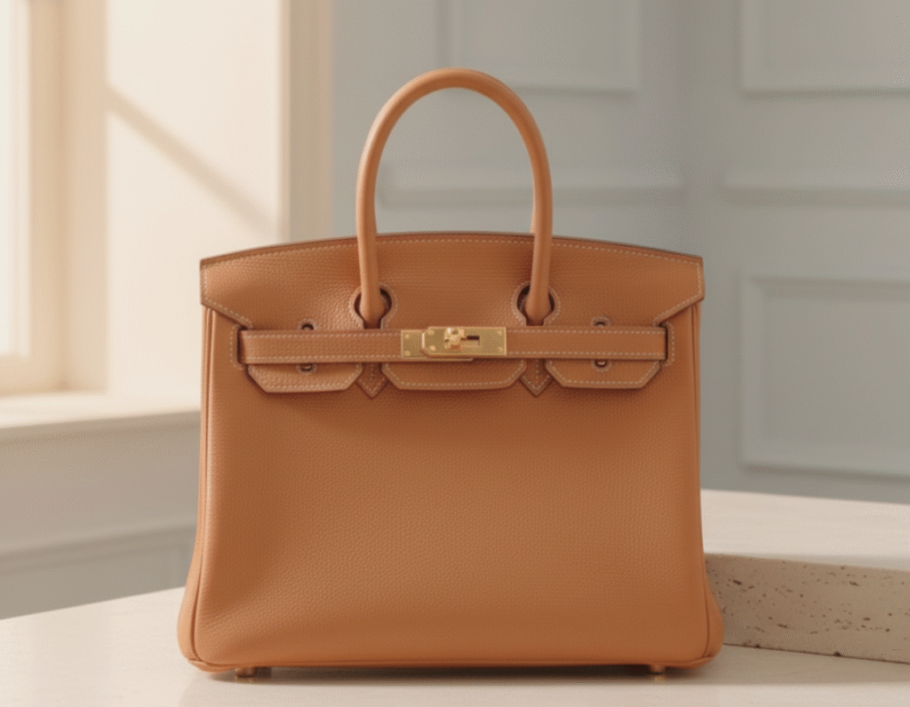 エルメスのバーキン　ゴールド　ブラウン