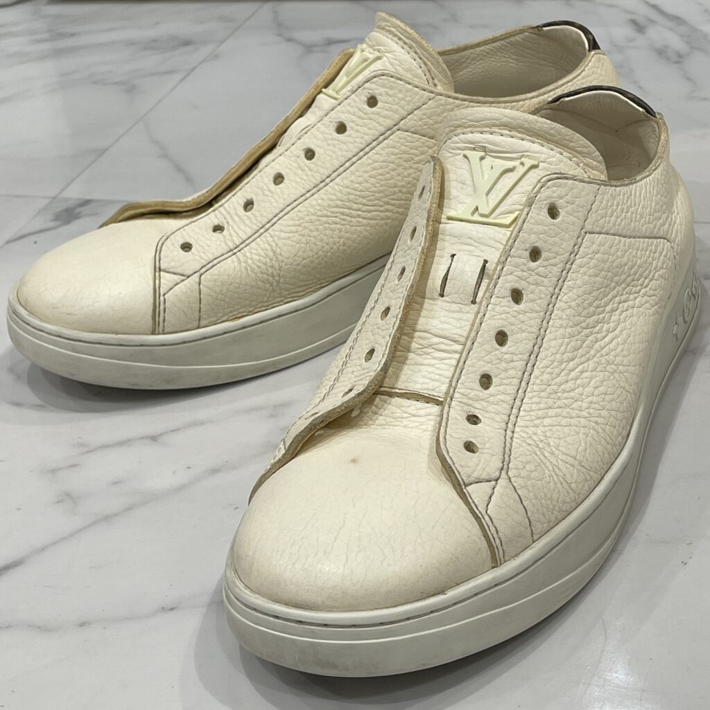 ヴィトン スニーカー黄ばみ除去👟全体洗浄＋補色で白さが復活✨