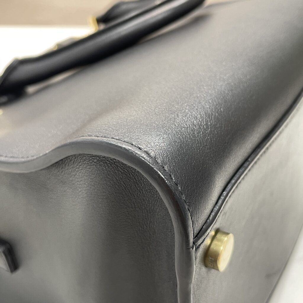 イヴサンローラン《カバス》のコバ割れ補修｜深いブラックがよみがえるトータルメンテナンス