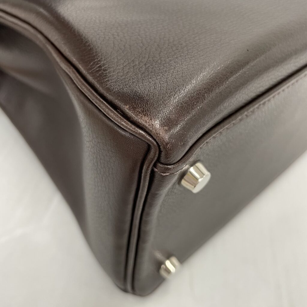 エルメス　ケリー28　ショコラ　角スレあり