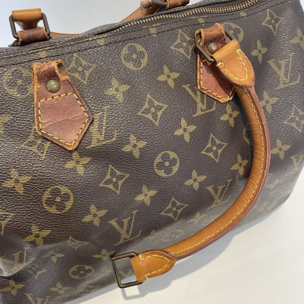 ルイヴィトン スピーディの修理事例｜根革作成・引手交換・パイピング交換でリフレッシュ